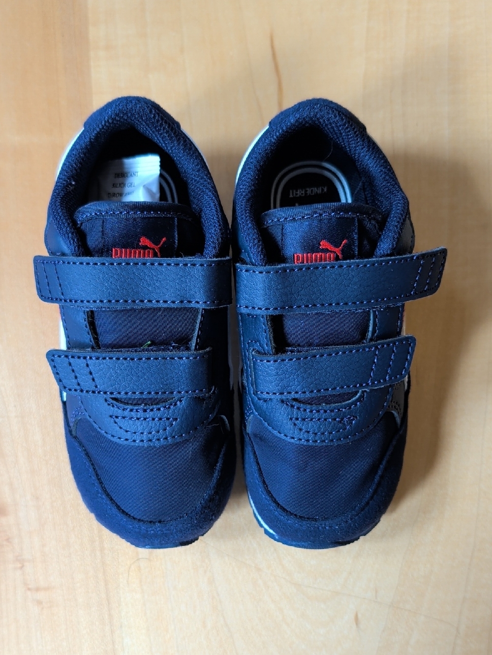Puma Kids Navy and Red Velcro Sneakers